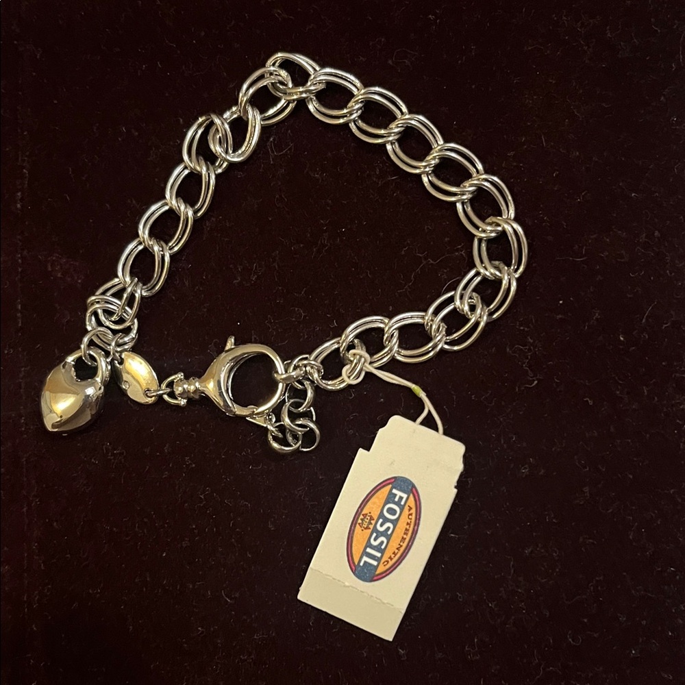 Fossil Silver Charm Bracelet starter